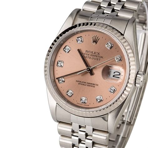 rolex salmon dial datejust 39|rolex diamond dials.